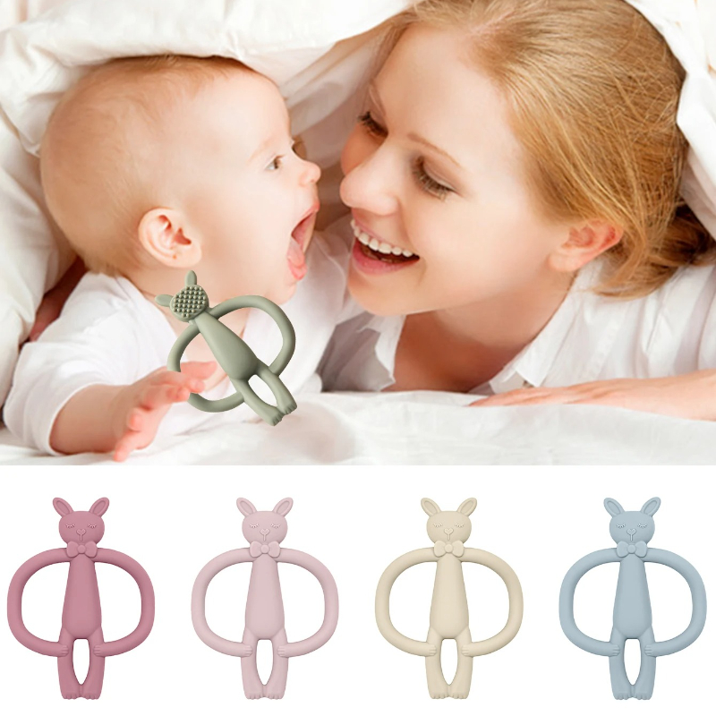 Baby Products Rabbit - Kolorowe Gryzaki Silikonowe dla Dzieci 1