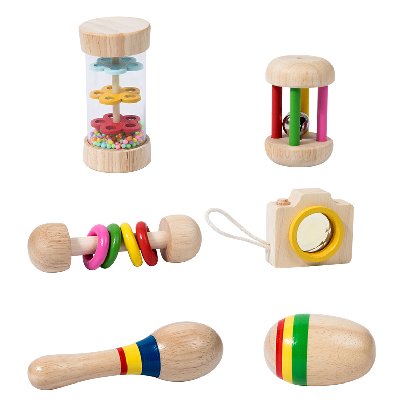 Baby Rattle Toy Set - 6 sztuk wczesne edukacyjne grzechotki dla