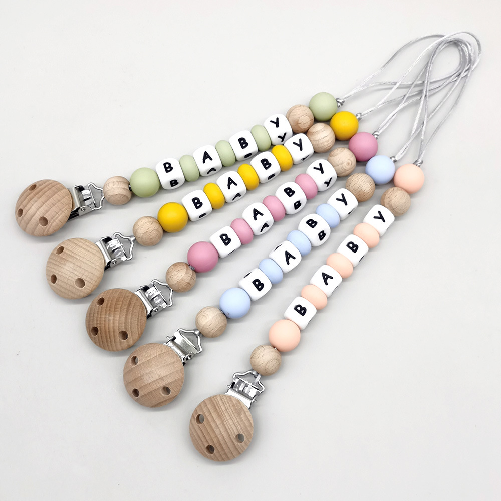 Baby Products For Gift - Klipsy do smoczków z imieniem, łańcuszki
