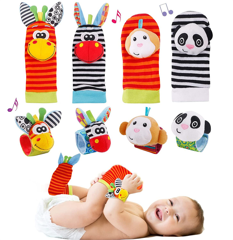 Baby Rattle Toy Set - Skarpetki dla niemowląt Grzechotka Zabawki dla