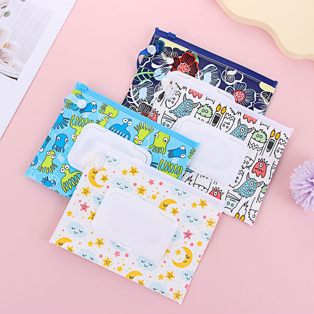 Baby Products Korean - Przenośna Kosmetyczka z Klapką na Chusteczki