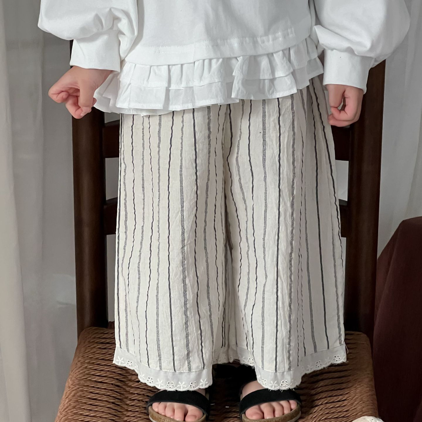 Baby Products Korean - Spodnie dziewczęce w stylu retro z