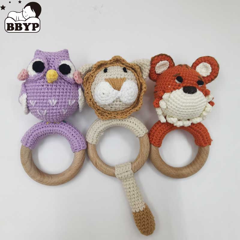 Baby Products Rabbit - 1PC królik tygrys lew szydełka grzechotka