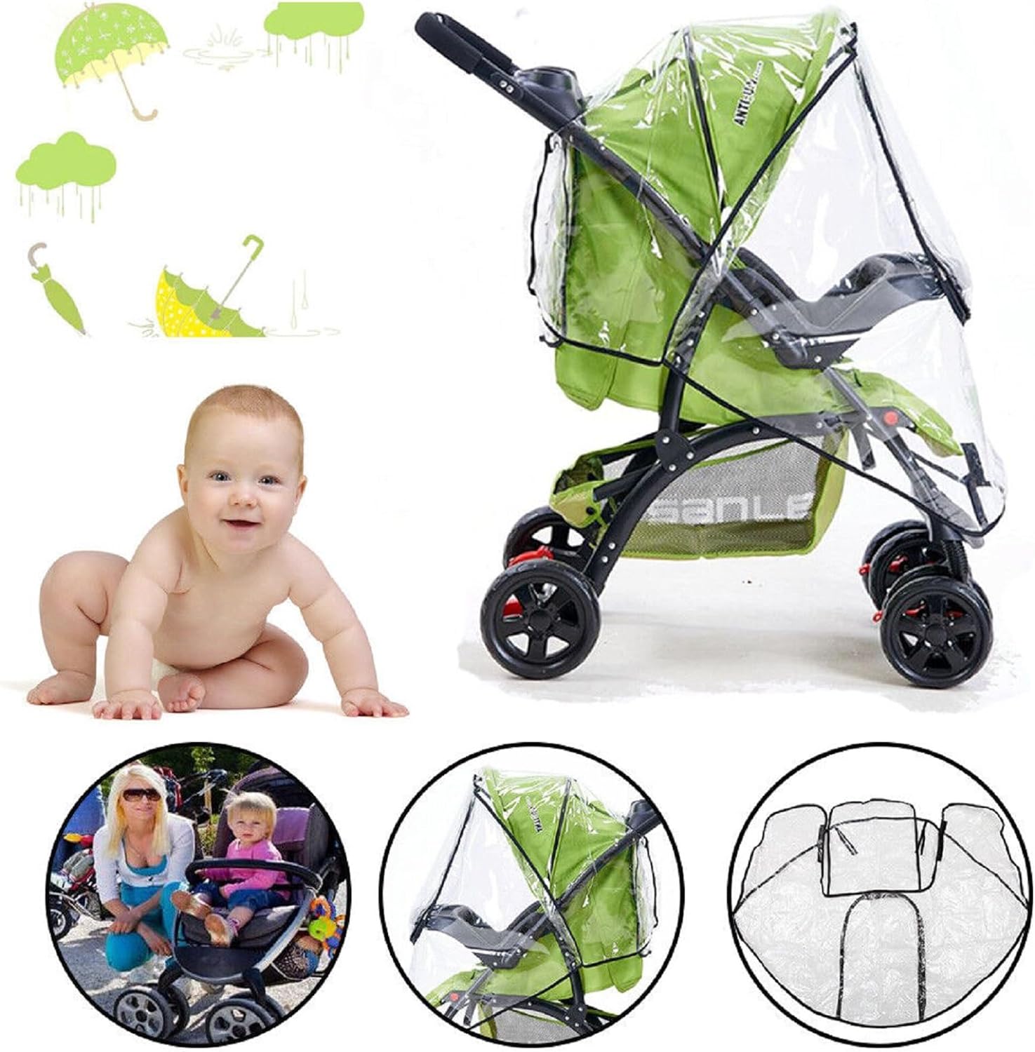 Osłona przeciwdeszczowa wózka  – Stroller Rain Cover recenzja i cena