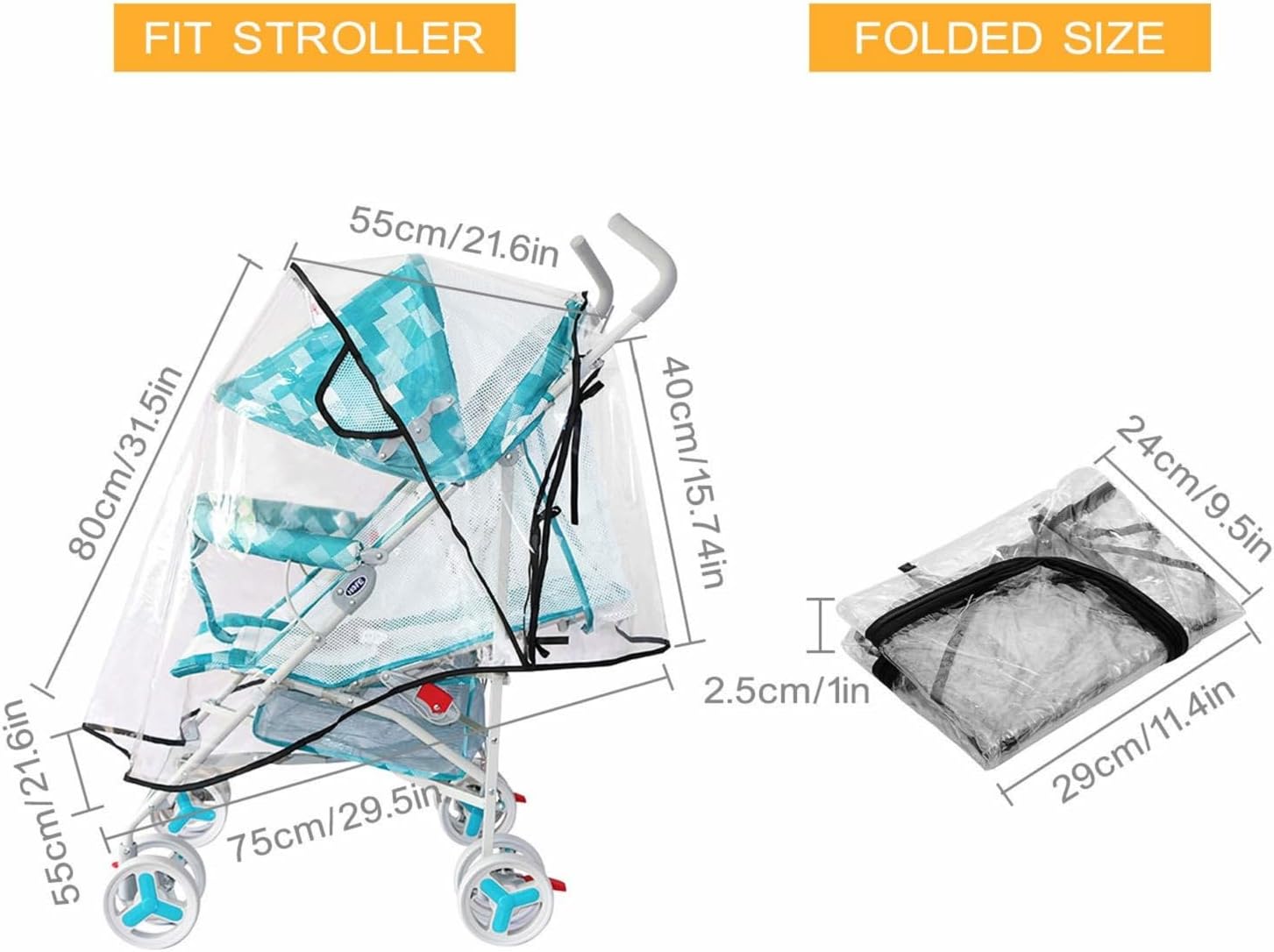 Osłona przeciwdeszczowa wózka  – Stroller Rain Cover recenzja i cena