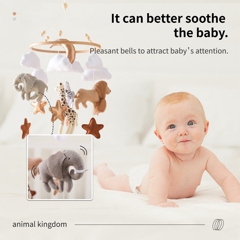 Karuzela do łóżeczka, drewnian – Baby Rattle Toy Set recenzja i cena