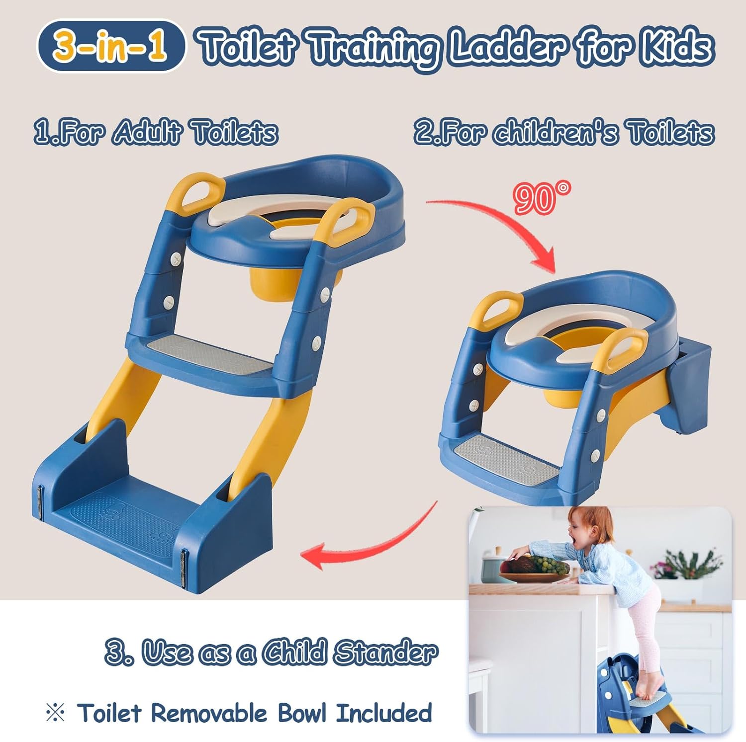 Nocnik drabinkowy 3 w 1, regul – Toddler Potty Training Seat recenzja i cena