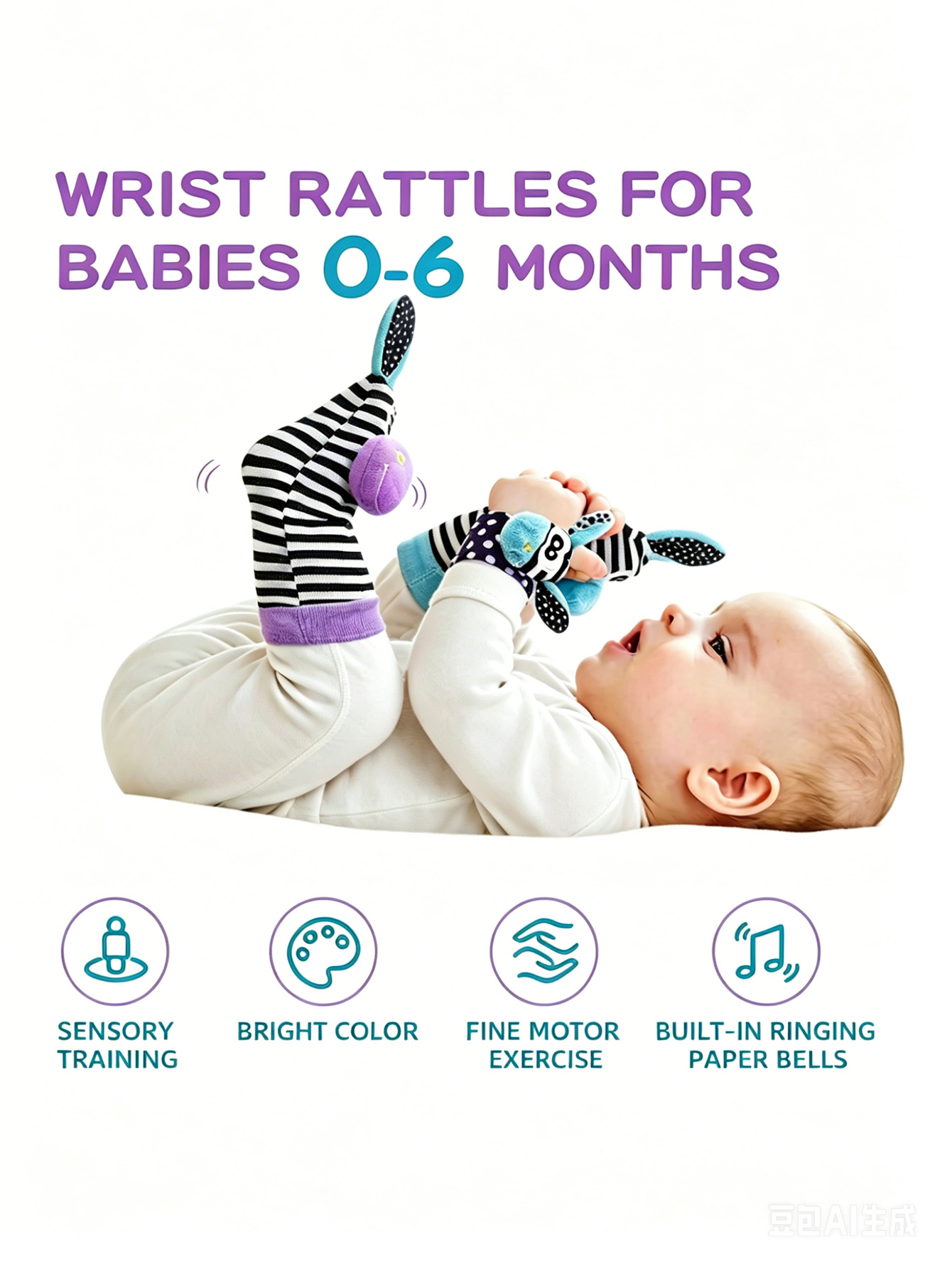 Grzechotki dla niemowląt, zaba – Baby Rattle Toy Set recenzja i cena