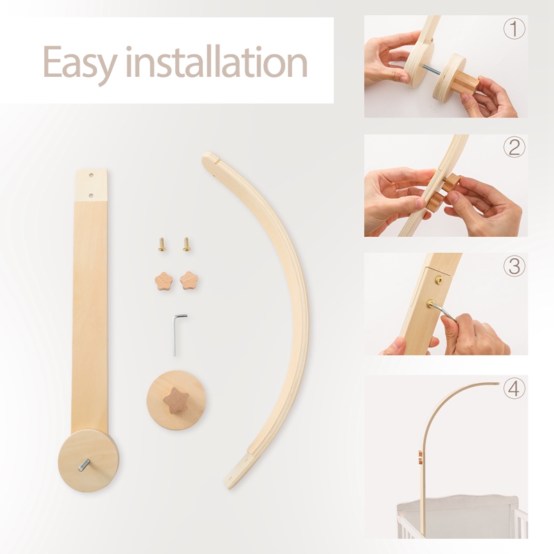 Drewniany uchwyt na dzwonek do – Baby Rattle Toy Set recenzja i cena