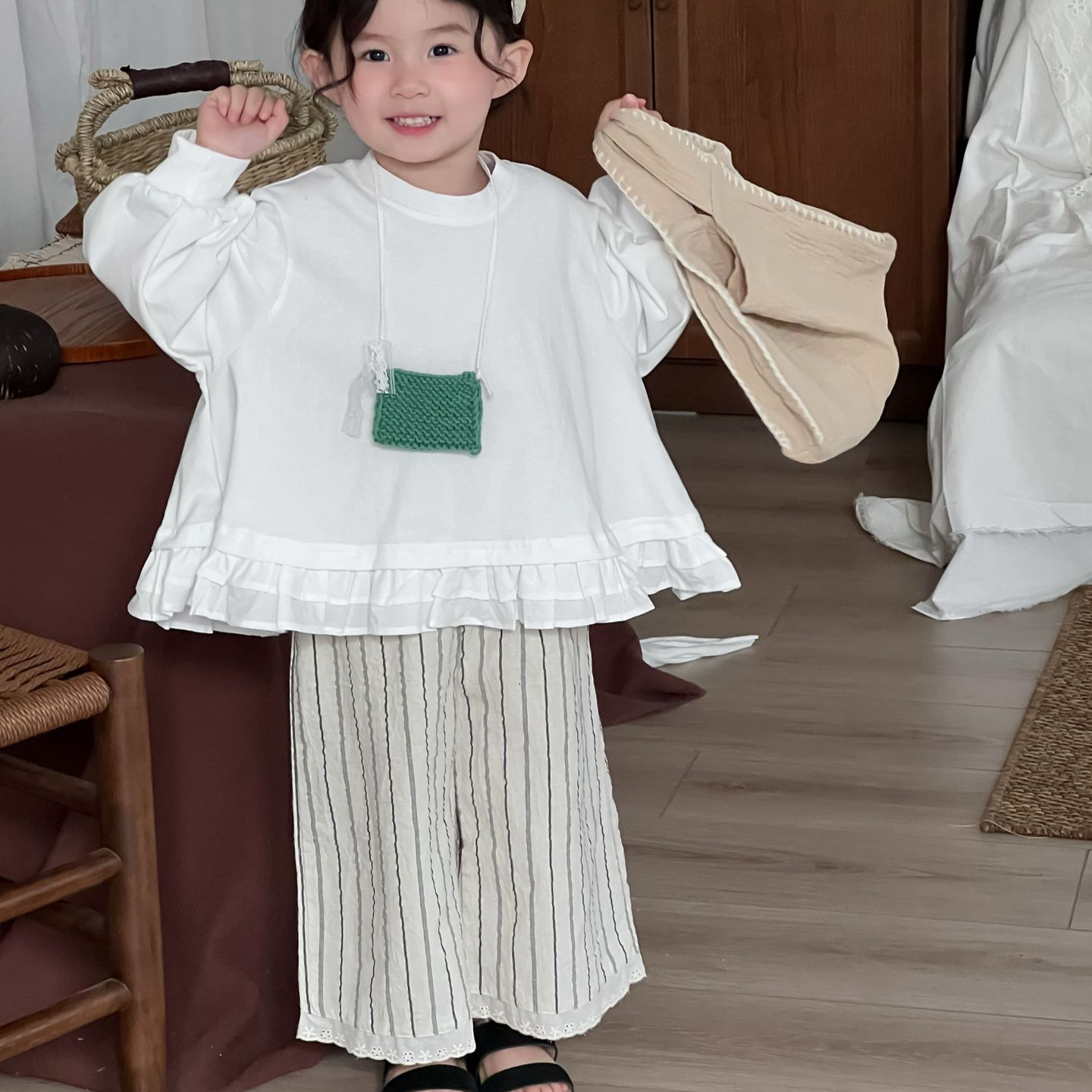 Spodnie dziewczęce w stylu ret – Baby Products Korean recenzja i cena