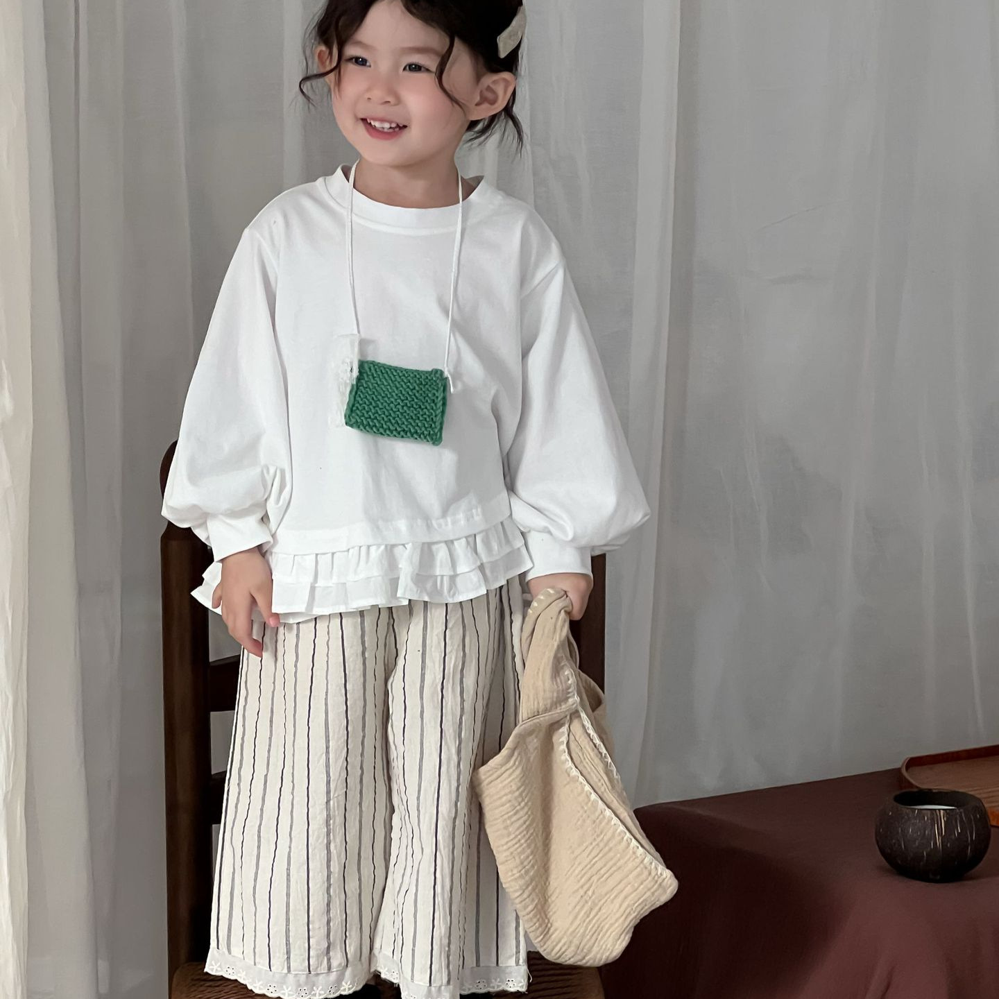 Spodnie dziewczęce w stylu ret – Baby Products Korean recenzja i cena